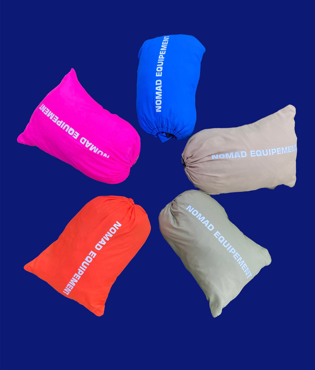 Hamac Nomad XL Ultraléger En Soie De Parachute - Multicolore (rouge/jaune) - Avec Cordes Et Crochets - Neuf